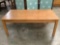 Pine coffee table, approximately 24 x 46 x 17 inches. Shows wear, see pics.