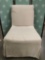 Modern NAN YA Furniture white upholstered chair w/ canvas cover, nice cond.