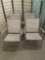 Collection of 4 modern folding patio chairs