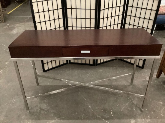 Modern steel frame 1-drawer buffet/hall table