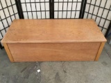 Vintage wooden chest or trunk in good cond