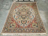 Fantastic colorful Persian style wool area rug with intricate pattern