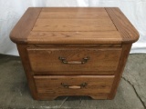 Two drawer wooden end table