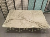 Folding cot frame, needs padding/ mattress