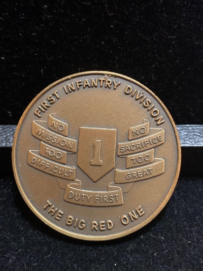 Challenge Coin : First Infantry Division / The Big Red One / Fort riley Kansas /CMS Grzebski