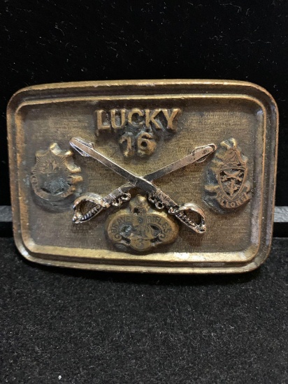 Lucky 16 military Cavalry belt buckle