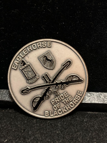 Challenge Coin : Eaglehorse pride of the Blackhorse/ second Squadron eleventh armored division