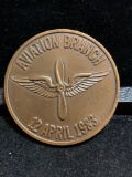 Challenge Coin : Vintage Coin/ Aviation Branch -12 April 1983- Heart of Air Assault -CSM Grzebski