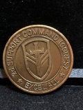 Challenge Coin : 2d Support Command Corps / Excel All/ US Army presented by the Commanding General