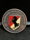 Challenge Coin : Eleventh Armored Cavalry Blackhorse / Guardians of the Frontiers of Freedom