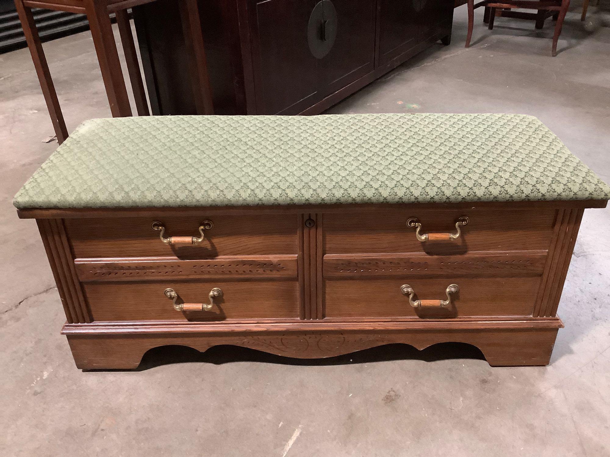 Lane cedar chest sale with upholstered top