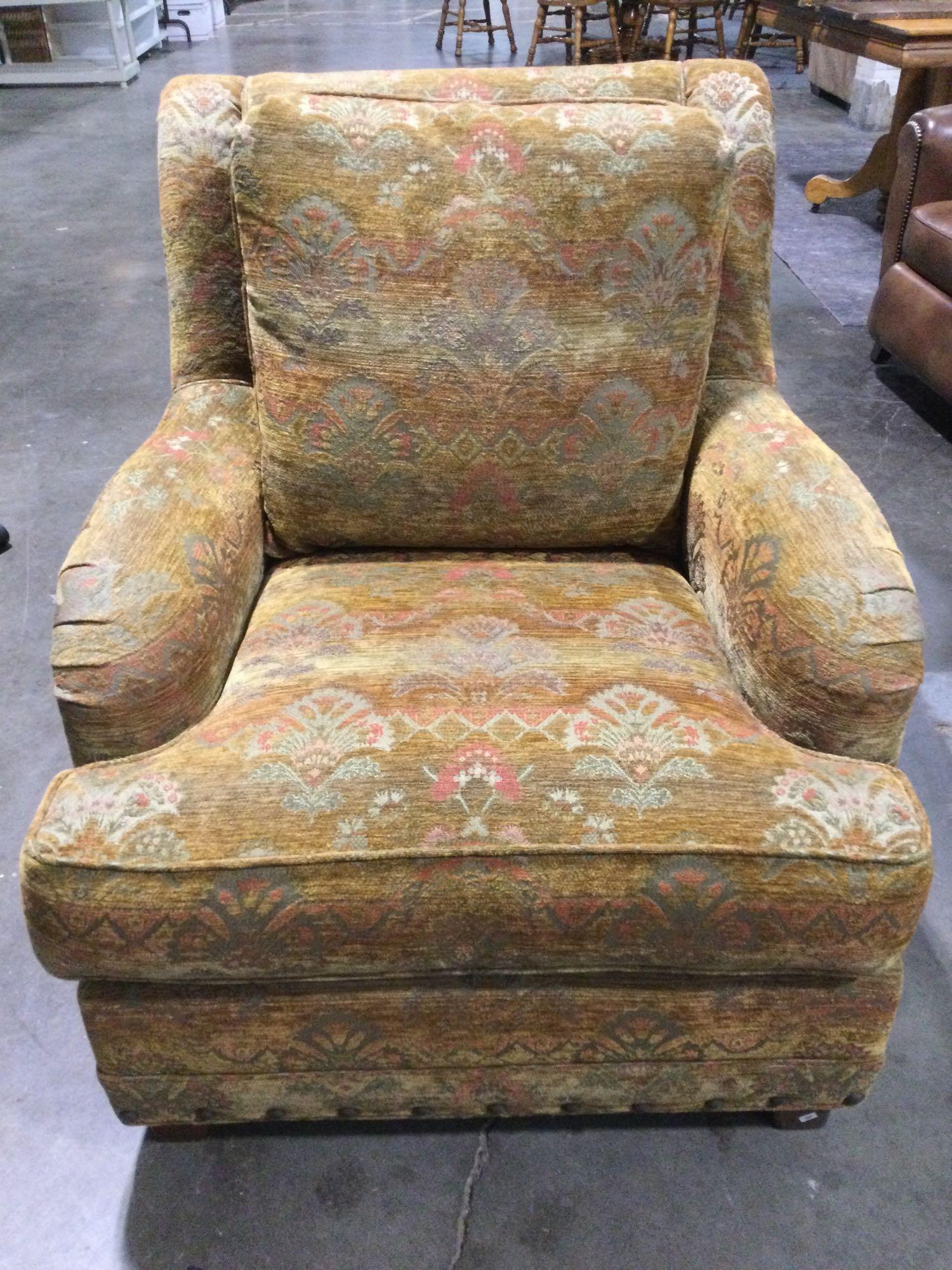 Drexel Heritage upholstered arm chair approx 34 Proxibid