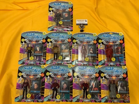 9 sealed STAR TREK the Next Generation action figures by Playmates.