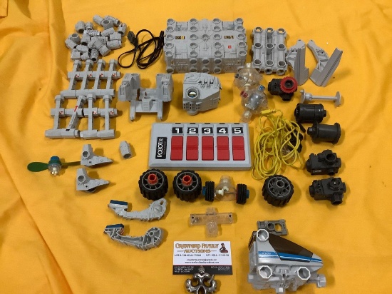 Vintage ROBOTIX construction toy vehicle set by Milton Bradley, untested, sold as is.