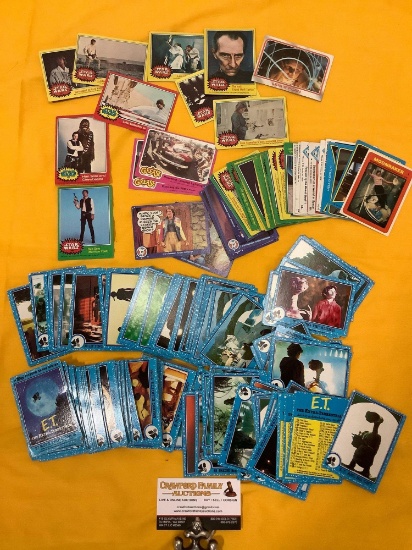Vintage Star Wars / E.T. The Extra-Terrestrial movie trading cards collection and more.