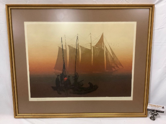 Elton Bennett serigraph art print, Rendezvous, hand signed / titled by artist, see pics