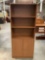 Modern bookshelf, 3-shelves, lower cabinet w/ 1-shelf, approx 30 x 72 x 12 in.