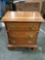 Vintage wood three drawer nightstand/commode, made in USA