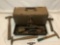 Vintage CRAFTSMAN metal tool kit, shows wear/ rust, wood handle hand tools, see pics.
