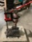 Vintage electric mounted drill press, approx 13 x 39 x 25 in. Sold as is.
