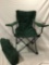 Green Folding camp chair w/ bag, approx 35 x 8 in.
