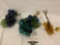 3 pc. lot of vintage resin grape bunches sculptures, sold as is, approx 12 x 7 x 5 in.