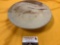 Handmade Native American stoneware bowl, signed by artist, approx 12 x 3 in.