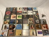 Lot of 39 used music CD albums: pop, rock, vocalists, Carpenters, Roy Orbison, Rod Stewart, Selena,