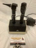 Vintage Welch Allyn Medical Doctors diagnostic Otoscope Ophthalmoscope equipment , tested and needs