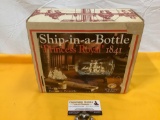 Vintage Ship-in-a-Bottle Princess Royal 1841 by Authentic Models in original box with instructions