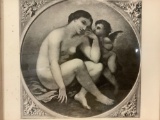 Cupid?s Whisper by N. Diaz, framed vintage print, sold as is, approx 23 x 19 in.