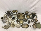 Huge lot of vintage Silverplate home decor, International, and more. see pics.