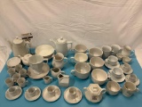 Huge lot of ceramic tea / coffee table setting; Johnson Bros. - England, Gevalia mugs, Toscany