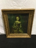 Vintage Framed Print ?Lady Elizabeth Hamilton? by Joshua Reynolds in Ornate Gilt Frame