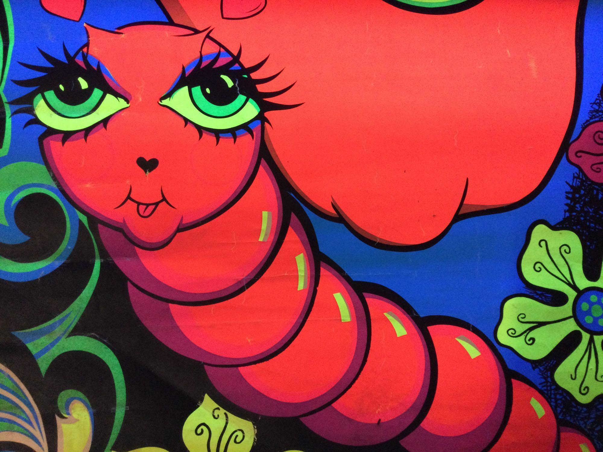 Vintage 70s RARE blacklight poster, PP-125T LOVE | Proxibid