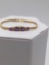 14k gold amethyst and diamond women's bracelet / just stunning! 9.2 grms