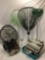 Large lot of fishing gear; 3x nets, fish trap, 2x plastic tackle boxes w/ accessories. See pics.