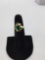 Women's size 7 14k gold ring featuring approx 1 ct Emerald w diamond accents 5.1g