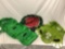 Lg. lot of inflatable water float toys, rings, and more. Alligator, gargoyle, Wham-O watermelon.
