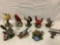 8 pc. lot of porcelain bird figurines: Lenox, The Gallery Birds by Gorham, Lefton, nice condition