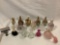 Nice lot of perfume bottles, art glass / crystal, some with tag, many styles, see pics.