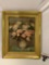 Vintage framed canvas art print: Peonies and Roses by Marcel Dyf, approx 16 x 20 in.