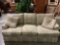 Thomasville green upholstered couch, approximately 88 x 38 x 36 in.