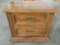 Wood 2-drawer nightstand/ end table, approx 26 x 16 x 23 in.