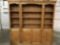 3 pc. wood hutch cabinet set, approx 76 x 73 x 13 in.
