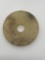Translucent Chinese jade Bi disc with carved raised spiral dots
