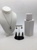 lot of sterling silver vintage and modern rings bracelet earrings and necklace