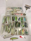 Large lot of fishing gear; 3x organizers full of lures, hooks, bait tackle accessories. See pics.