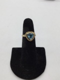 Womens size 7 10k gold ring featuring a gorgeous 2 plus ct Aquamarine stone. 3.3g