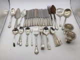 Set of antique sterling silver flat ware / some assorted mostly 1913 / 2335.4 grams